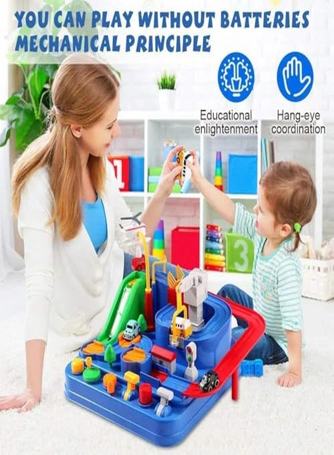 Storio Car Race Tracks for Boys, Adventure Toys for 3+ Year Olds, City Rescue Vehicle Puzzle Playset for 3-7 Year Old Boys|Stem, Montessori, Fine Motor Skills Development Toy, Multicolor - Image 4